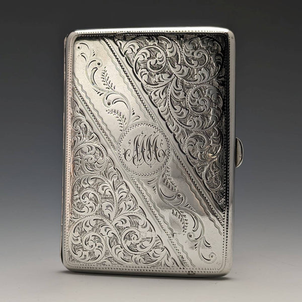 1899 British Antique Sterling Silver Card Case 94g